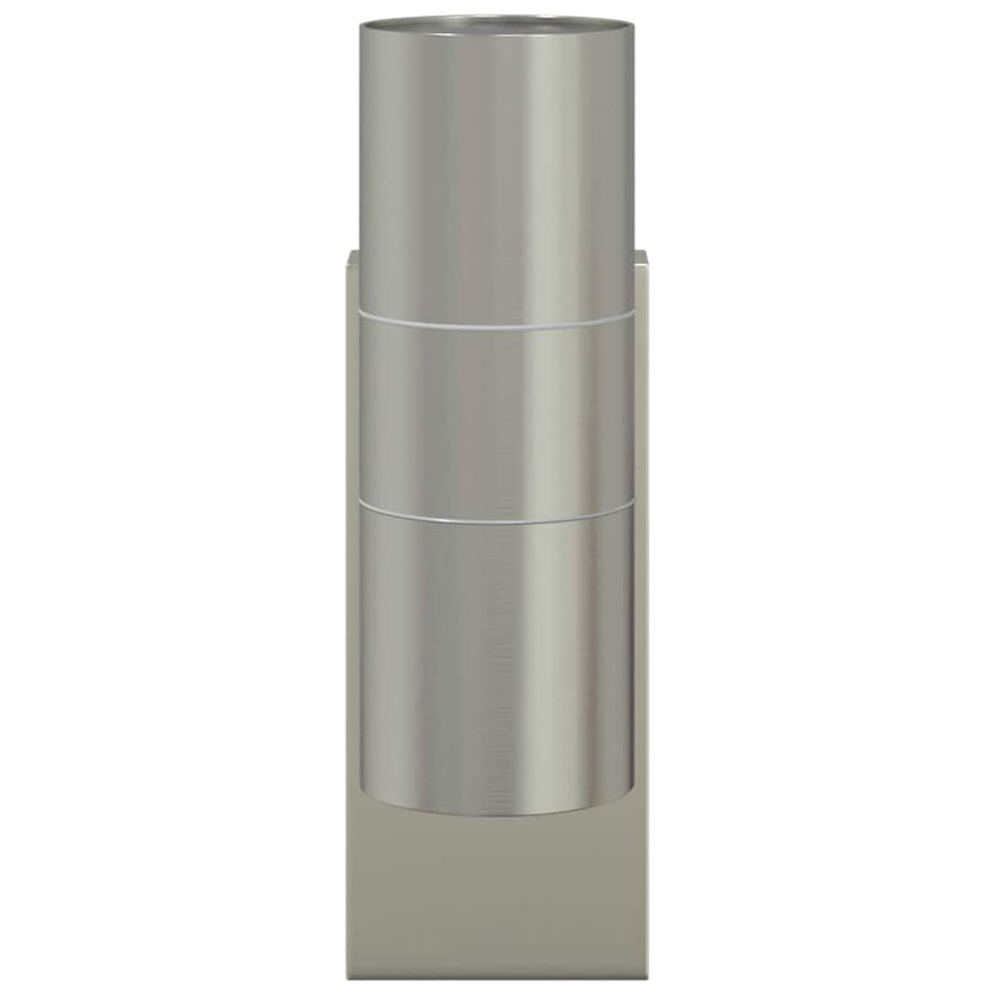 Buiten Wandlamp Zilver 7 x 10 x 22 cm RVS en Glas