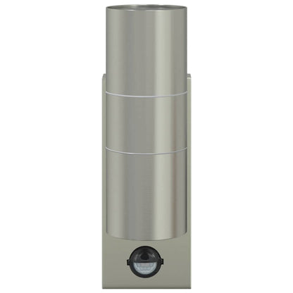 Buiten Wandlamp 2 pcs Zilver 7 x 10 x 22 cm RVS en Glas