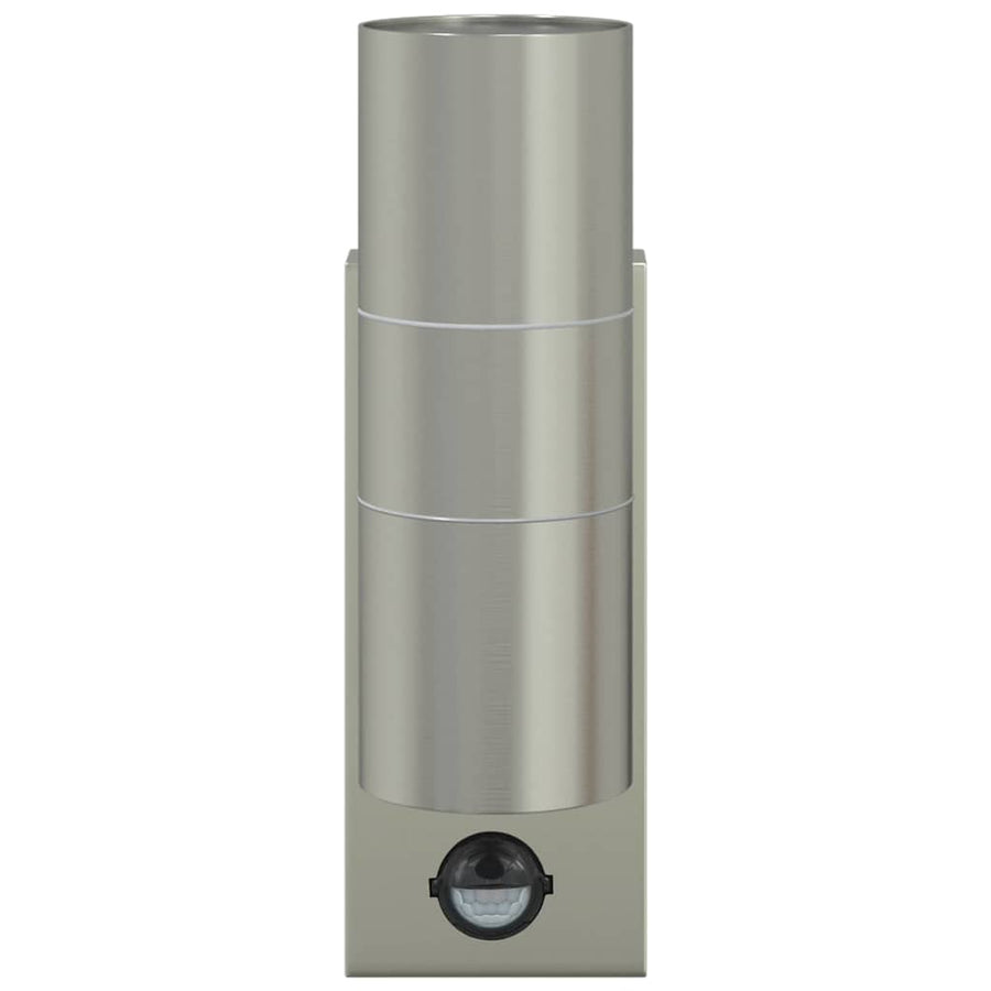 Buiten Wandlamp 2 pcs Zilver 7 x 10 x 22 cm RVS en Glas