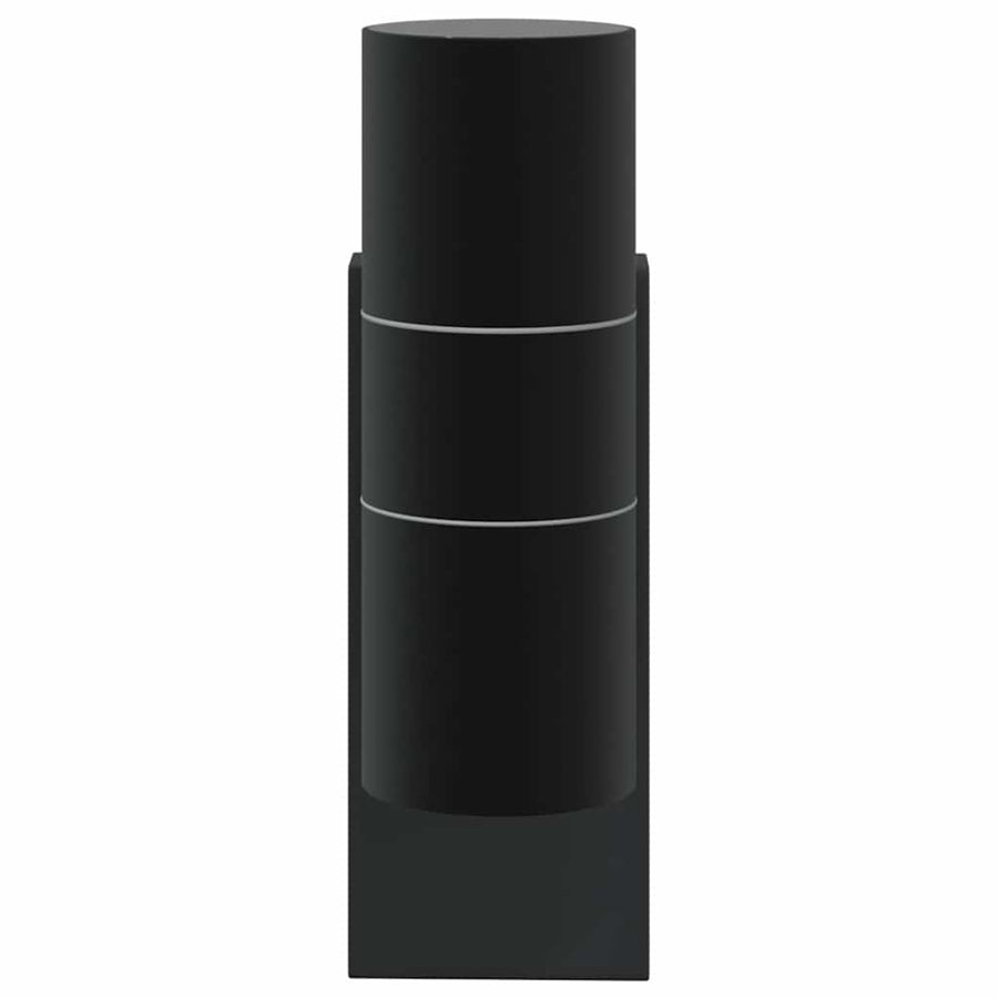 Buiten Wandlamp Zwart 7 x 10 x 22 cm RVS en Glas