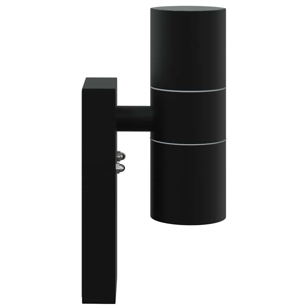 Buiten Wandlamp Zwart 7 x 10 x 22 cm RVS en Glas