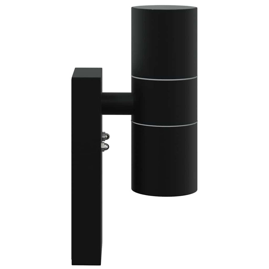 Buiten Wandlamp Zwart 7 x 10 x 22 cm RVS en Glas