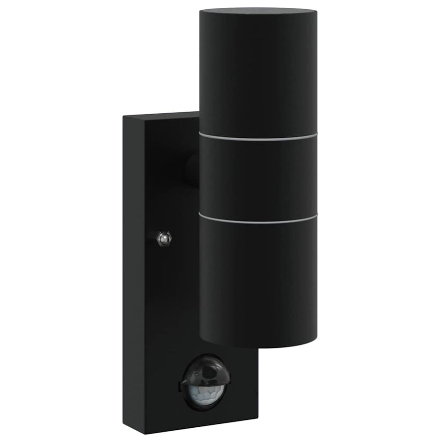 Buiten Wandlamp Zwart 7 x 10 x 22 cm RVS en Glas