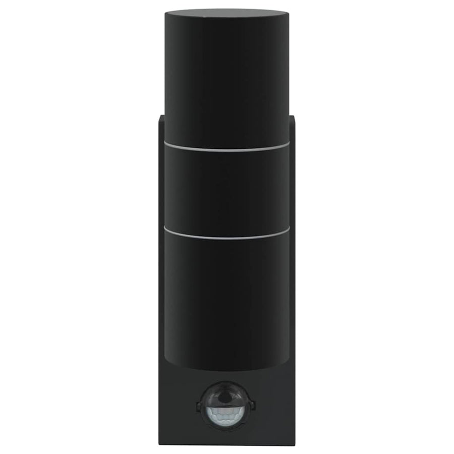 Buiten Wandlamp Zwart 7 x 10 x 22 cm RVS en Glas