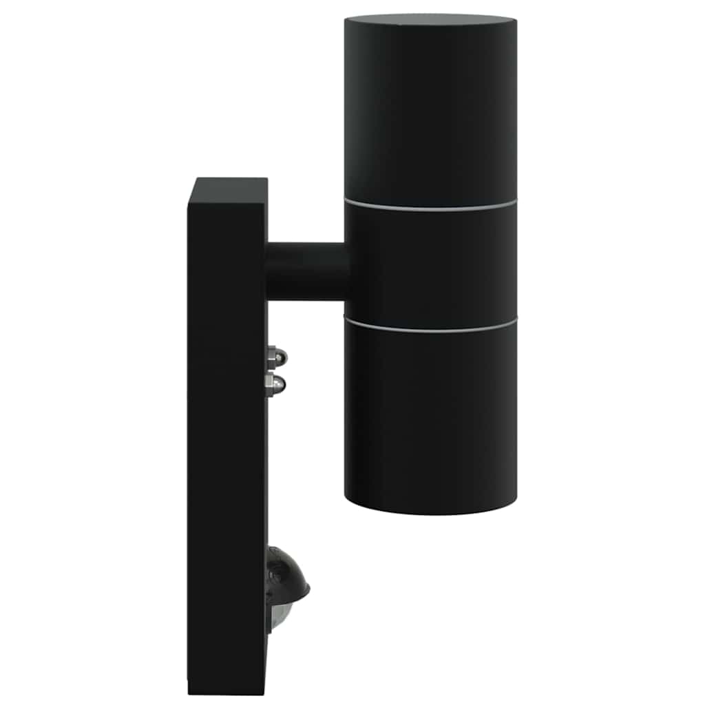Buiten Wandlamp Zwart 7 x 10 x 22 cm RVS en Glas