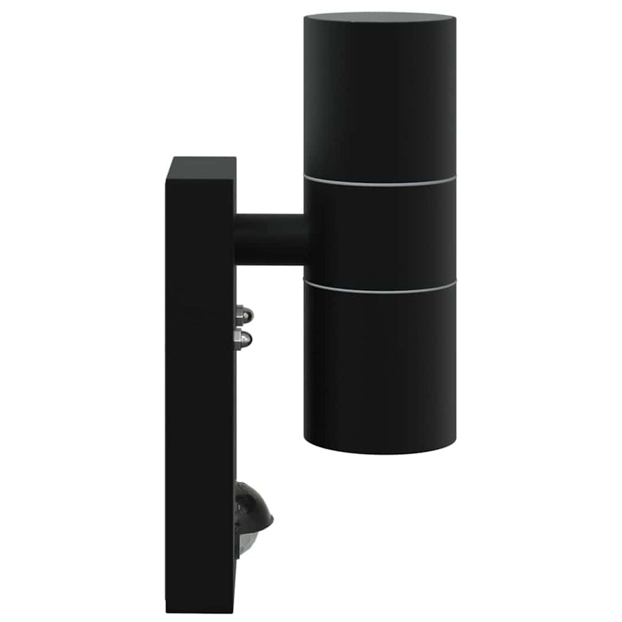 Buiten Wandlamp Zwart 7 x 10 x 22 cm RVS en Glas