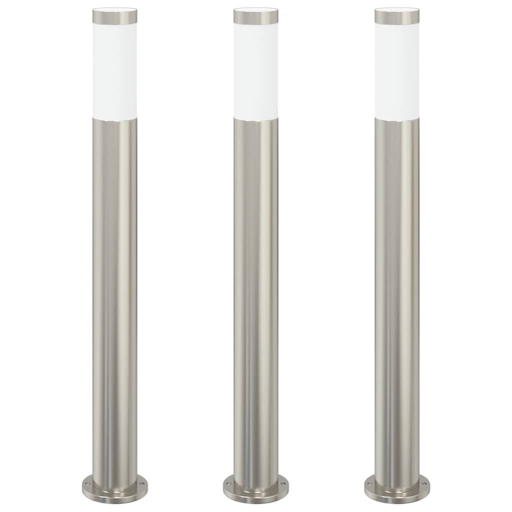 Bolderverlichting 3 stuks 80 cm RVS IP44