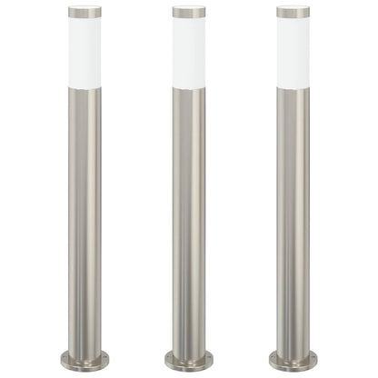 Bolderverlichting 3 stuks 80 cm RVS IP44