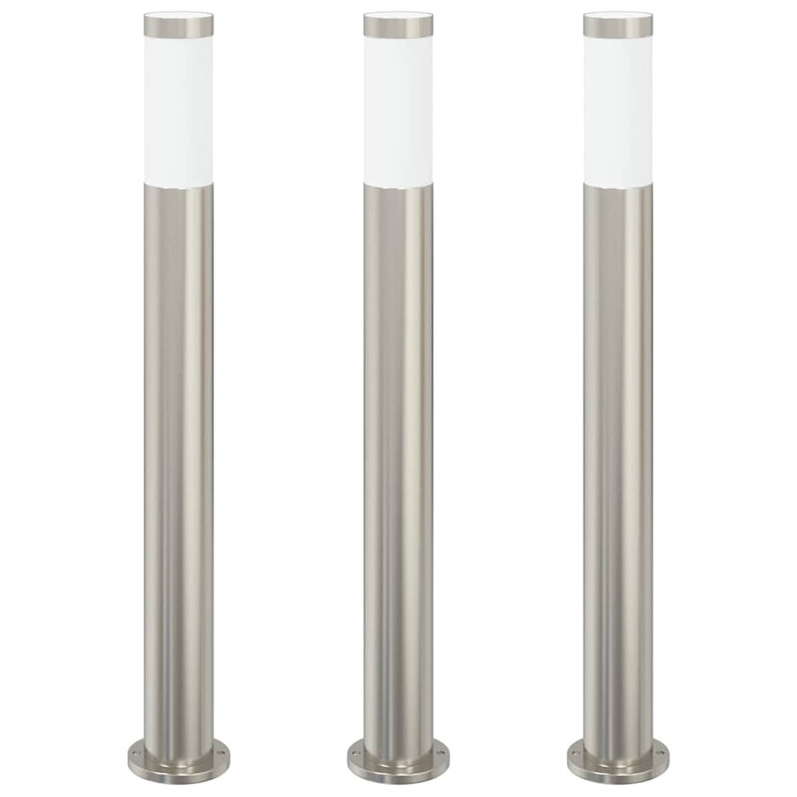 Bolderverlichting 3 stuks 80 cm RVS IP44