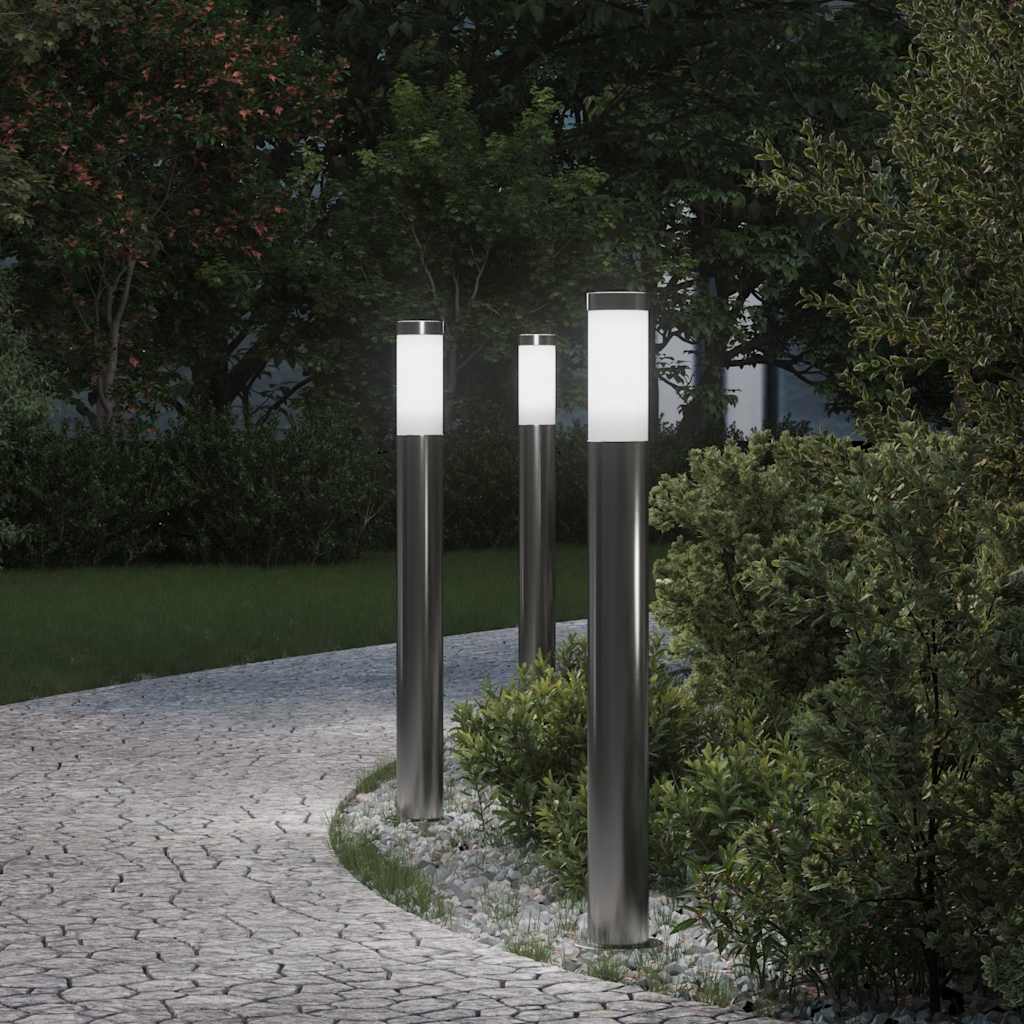 Bolderverlichting 3 stuks 80 cm RVS IP44