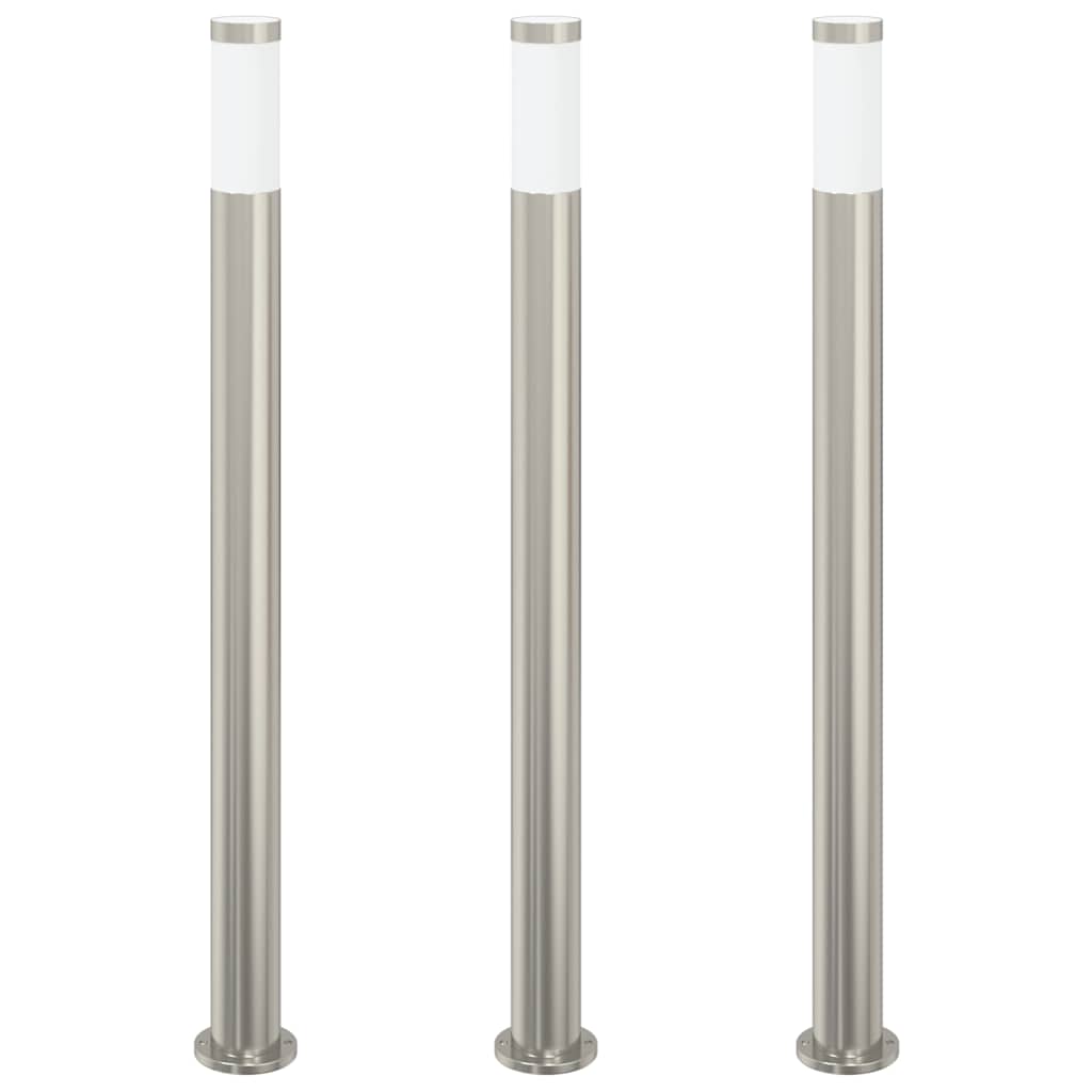 Bolderverlichting 3 stuks 110 cm RVS IP44