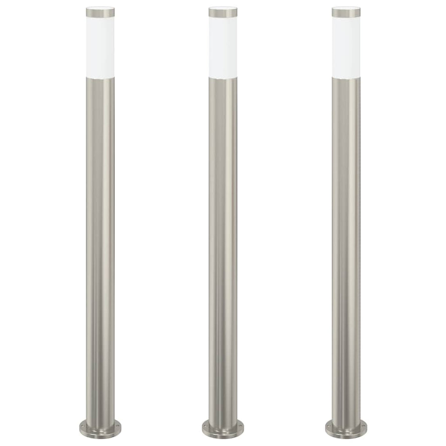 Bolderverlichting 3 stuks 110 cm RVS IP44