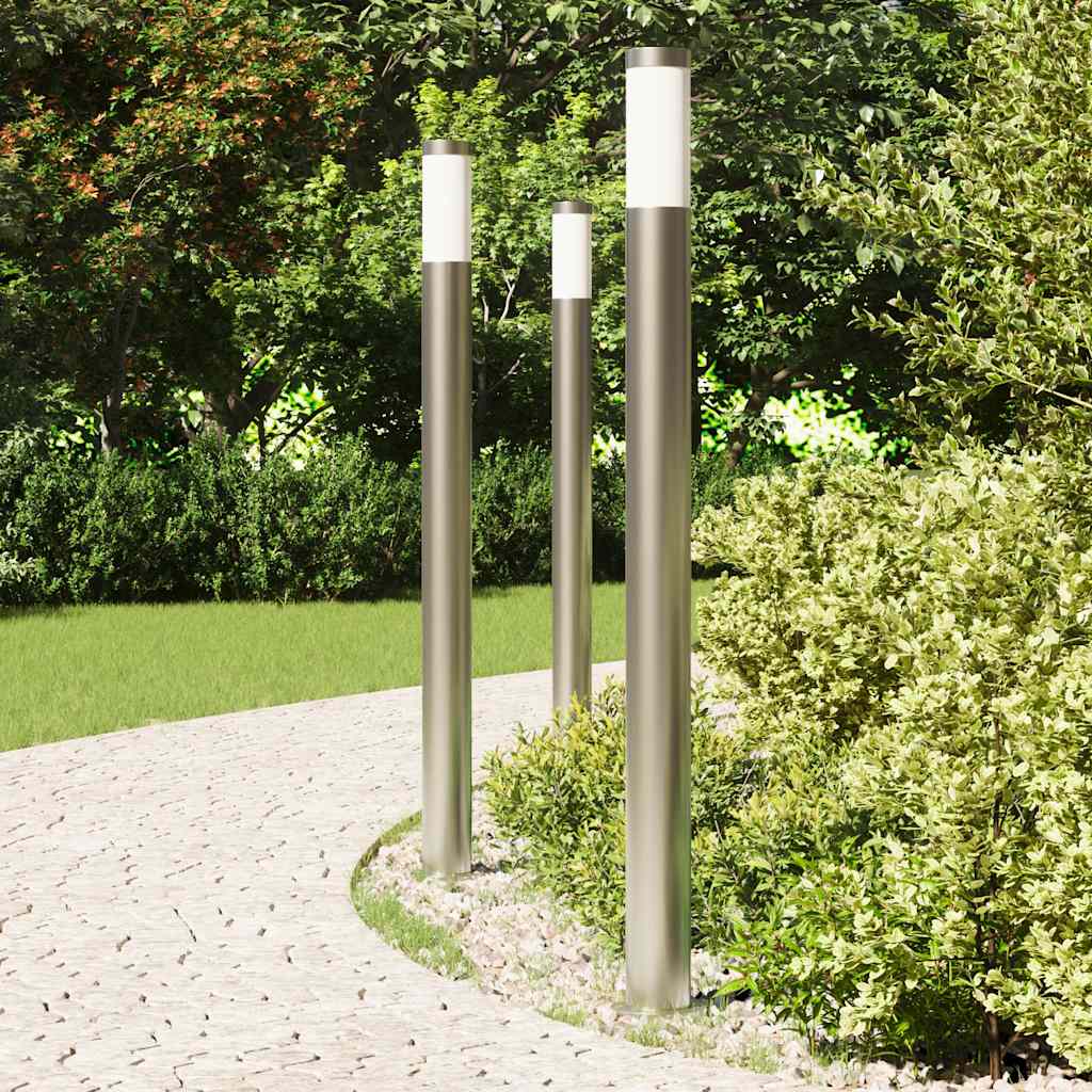 Bolderverlichting 3 stuks 110 cm RVS IP44