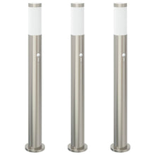 Bolderverlichting met sensor 3 stuks 80 cm RVS IP44