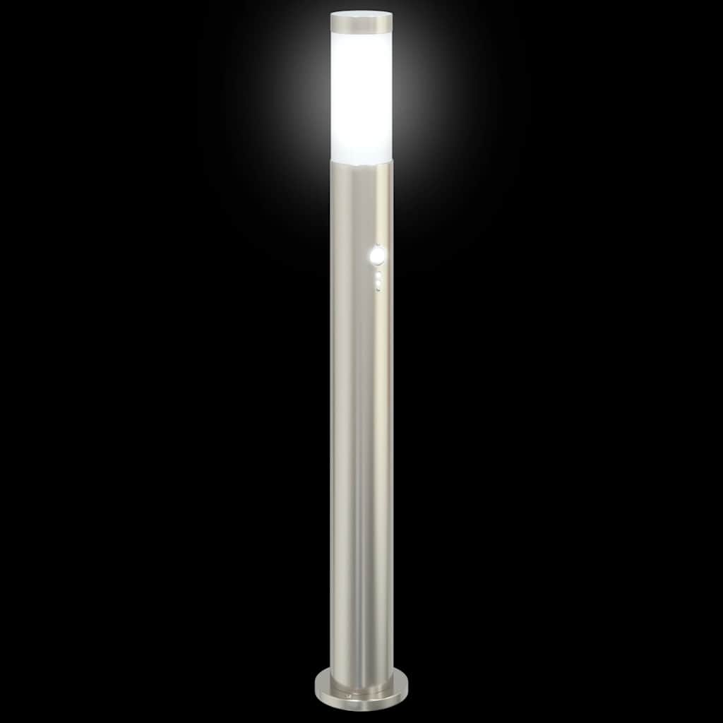 Bolderverlichting met sensor 3 stuks 80 cm RVS IP44
