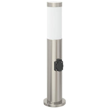 Bolderarmatuur met stopcontact 50 cm RVS IP44