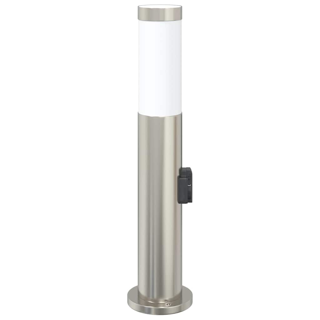 Bolderarmatuur met stopcontact 50 cm RVS IP44