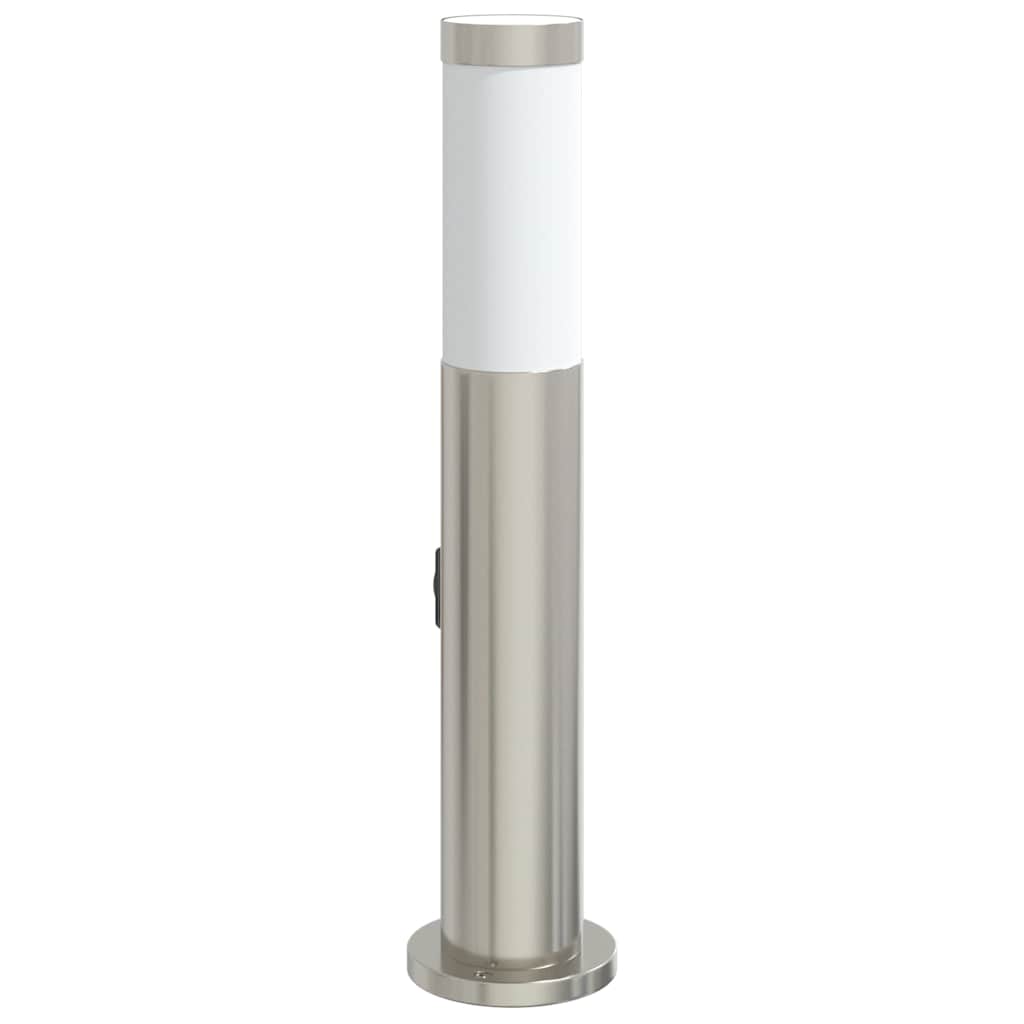 Bolderarmatuur met stopcontact 50 cm RVS IP44