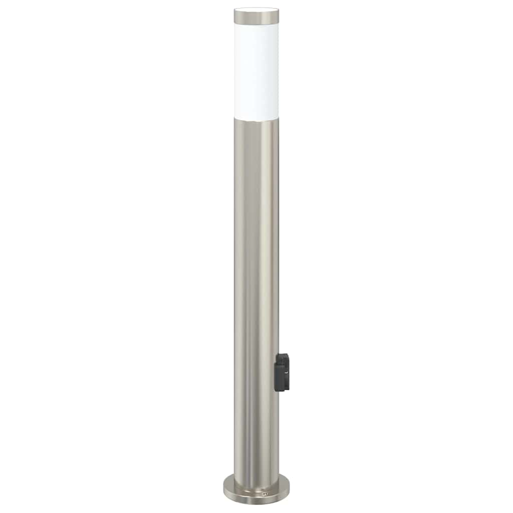 Bolderarmatuur met stopcontact 80 cm RVS IP44