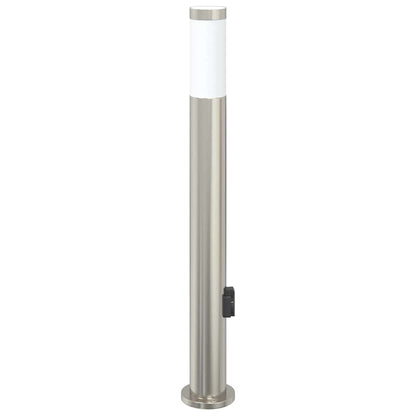 Bolderarmatuur met stopcontact 80 cm RVS IP44