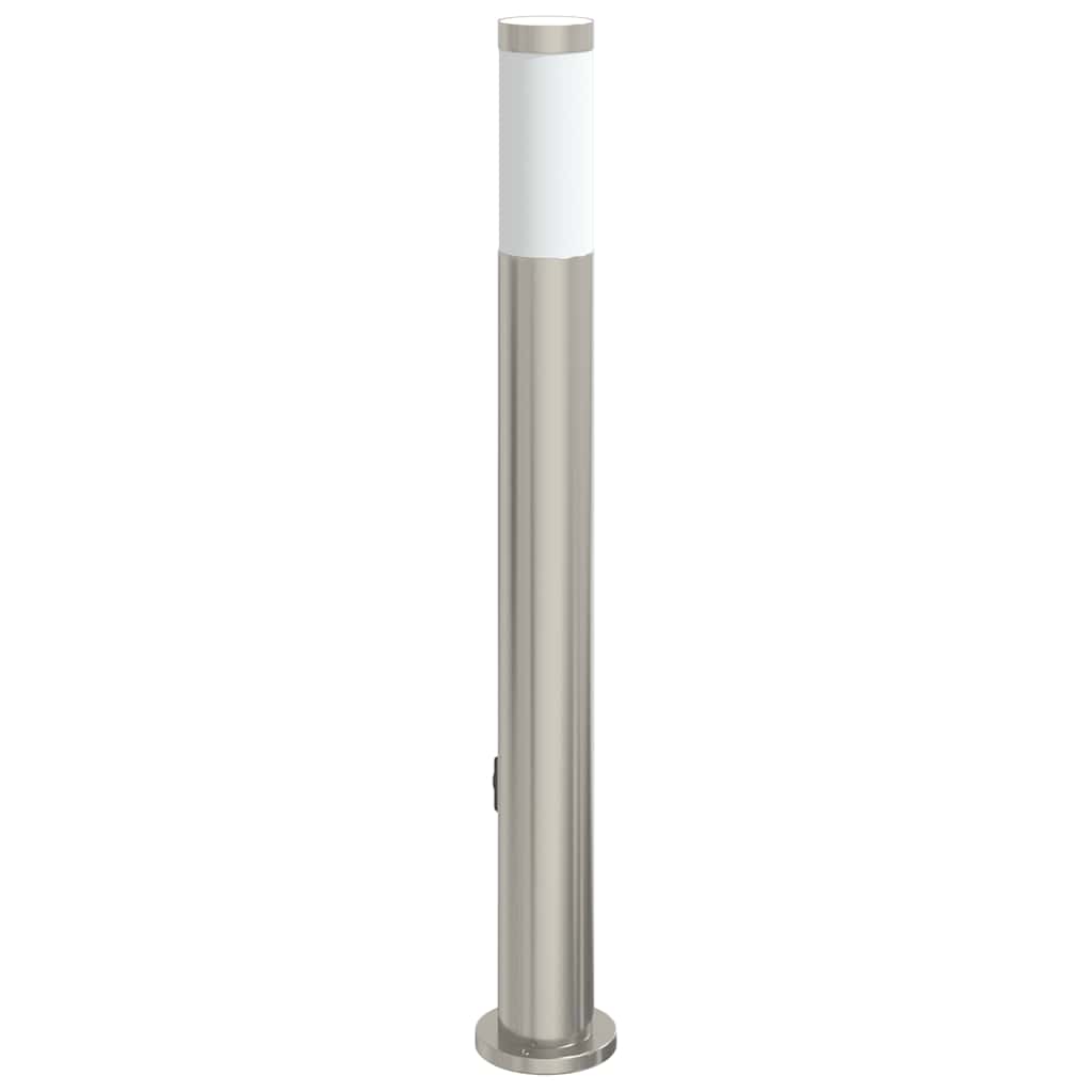 Bolderarmatuur met stopcontact 80 cm RVS IP44