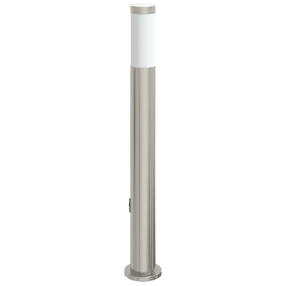 Bolderarmatuur met stopcontact 80 cm RVS IP44