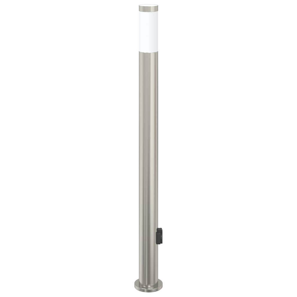 Bolderarmatuur met stopcontact 110 cm RVS IP44