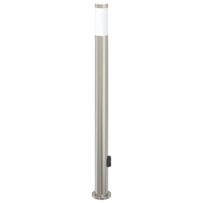 Bolderarmatuur met stopcontact 110 cm RVS IP44