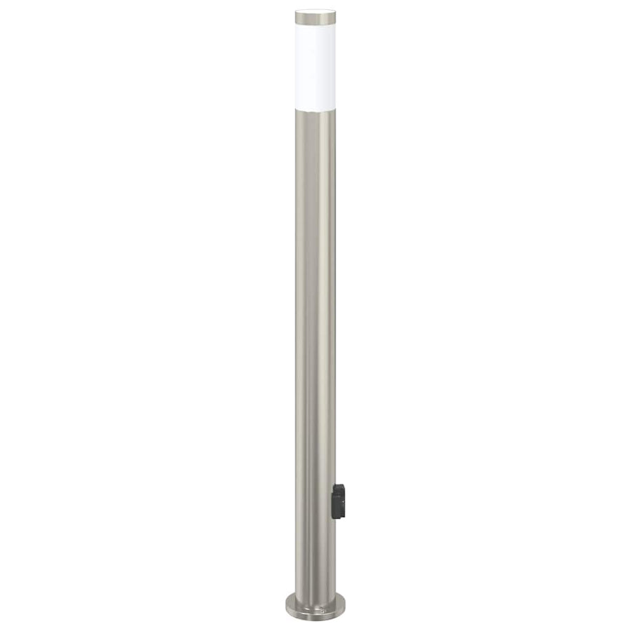 Bolderarmatuur met stopcontact 110 cm RVS IP44