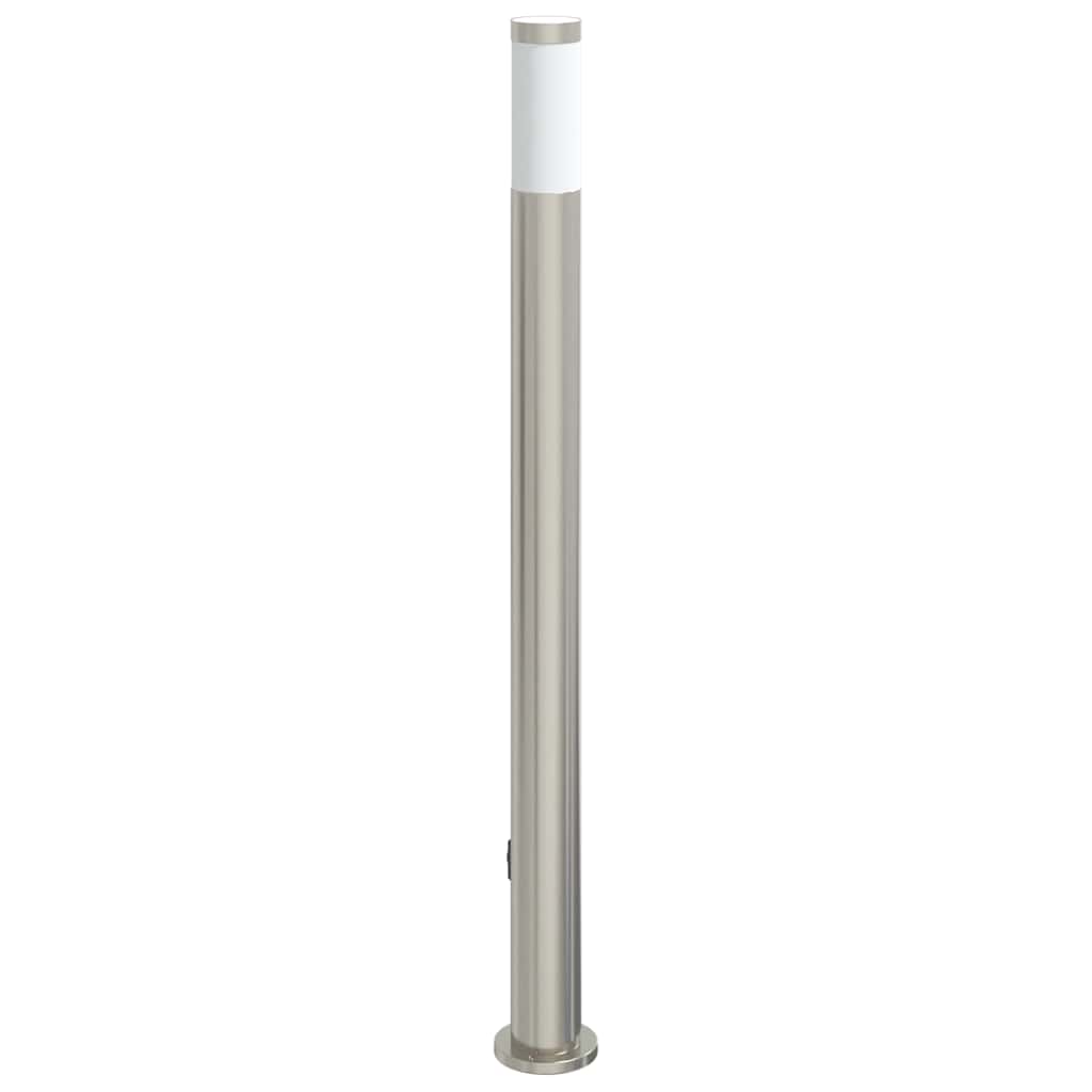 Bolderarmatuur met stopcontact 110 cm RVS IP44