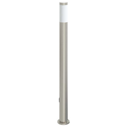 Bolderarmatuur met stopcontact 110 cm RVS IP44
