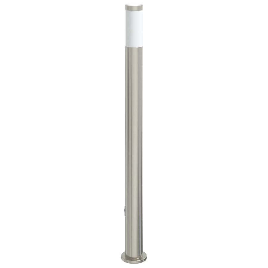 Bolderarmatuur met stopcontact 110 cm RVS IP44