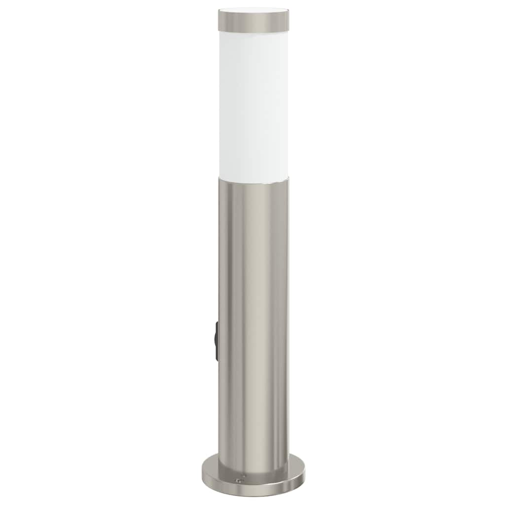 Bolderverlichting met sensor en stopcontact 50 cm roestvrij staal IP44