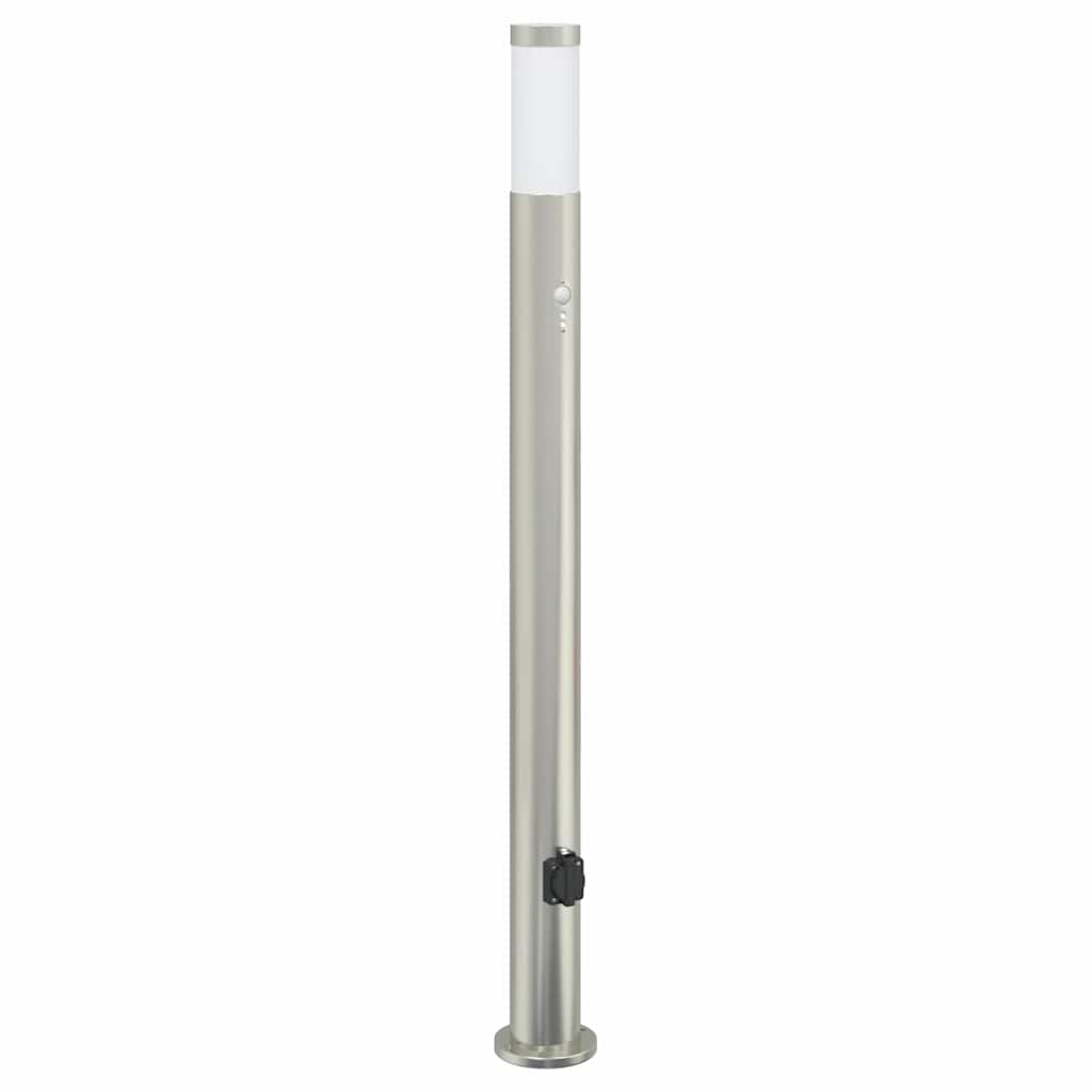 Bolderarmatuur met sensor en stopcontact 110 cm roestvrij staal IP44