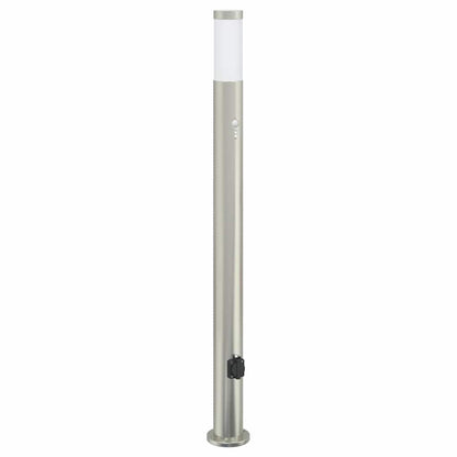 Bolderarmatuur met sensor en stopcontact 110 cm roestvrij staal IP44