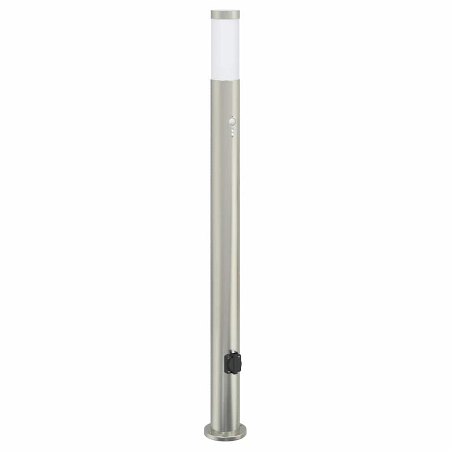 Bolderarmatuur met sensor en stopcontact 110 cm roestvrij staal IP44