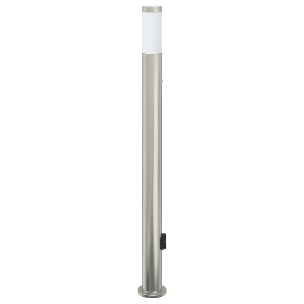 Bolderarmatuur met sensor en stopcontact 110 cm roestvrij staal IP44