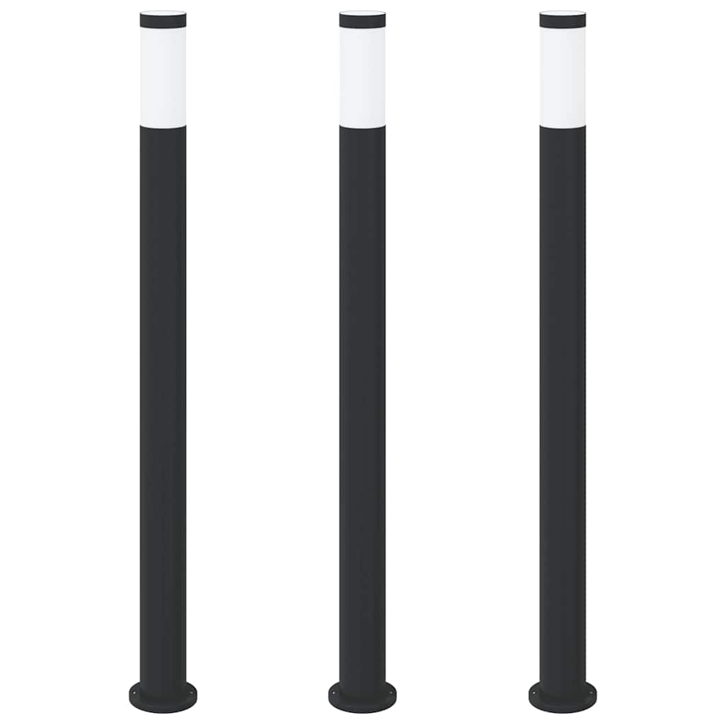 Bolderverlichting 3 stuks 110 cm RVS IP44