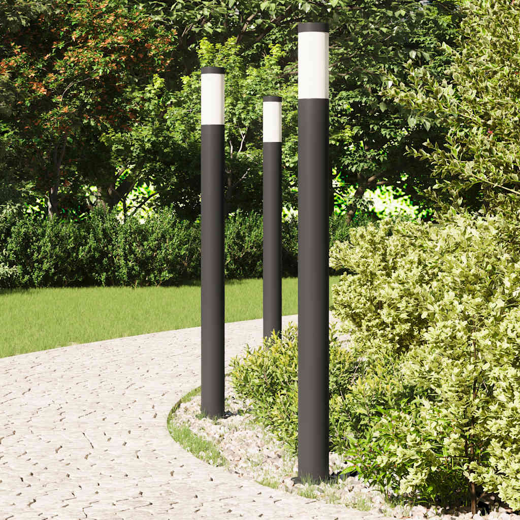Bolderverlichting 3 stuks 110 cm RVS IP44