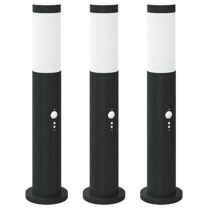 Bolderverlichting met sensor 3 stuks 50 cm RVS IP44