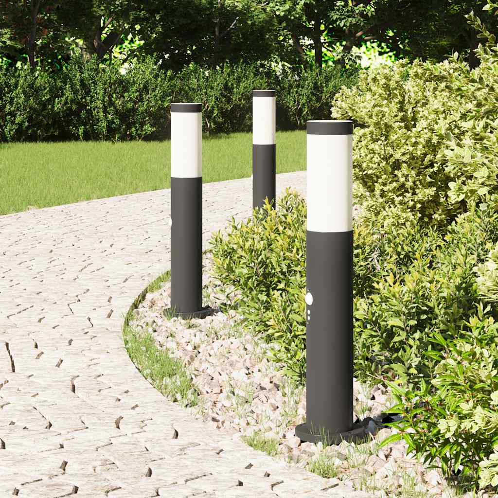 Bolderverlichting met sensor 3 stuks 50 cm RVS IP44