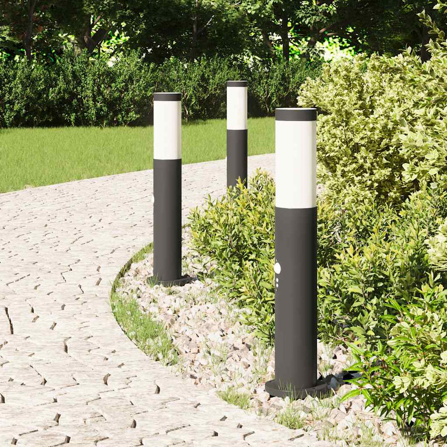Bolderverlichting met sensor 3 stuks 50 cm RVS IP44