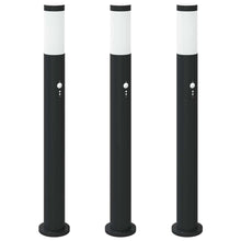 Bolderverlichting met sensor 3 stuks 80 cm RVS IP44