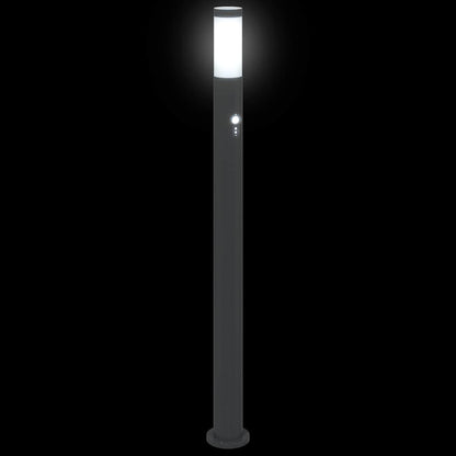 Bolderverlichting met sensor 3 stuks 110 cm RVS IP44