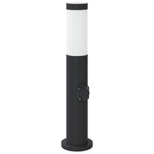 Bolderarmatuur met stopcontact 50 cm RVS IP44