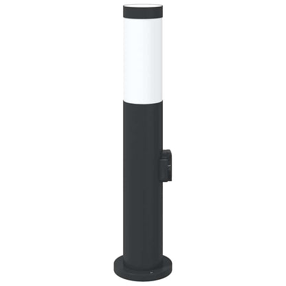 Bolderarmatuur met stopcontact 50 cm RVS IP44