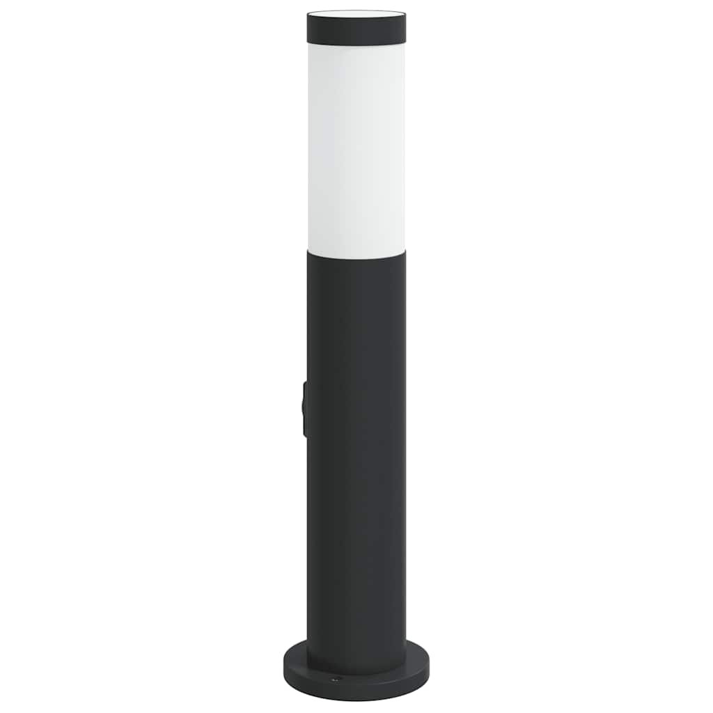 Bolderarmatuur met stopcontact 50 cm RVS IP44