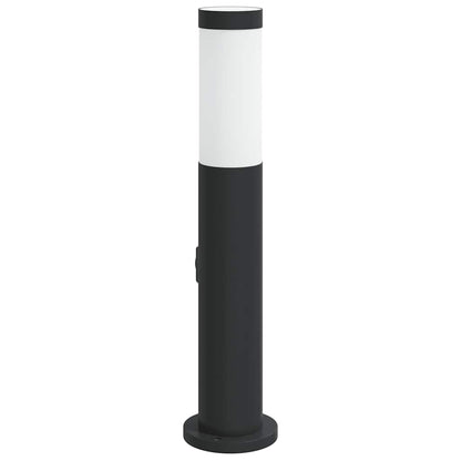 Bolderarmatuur met stopcontact 50 cm RVS IP44