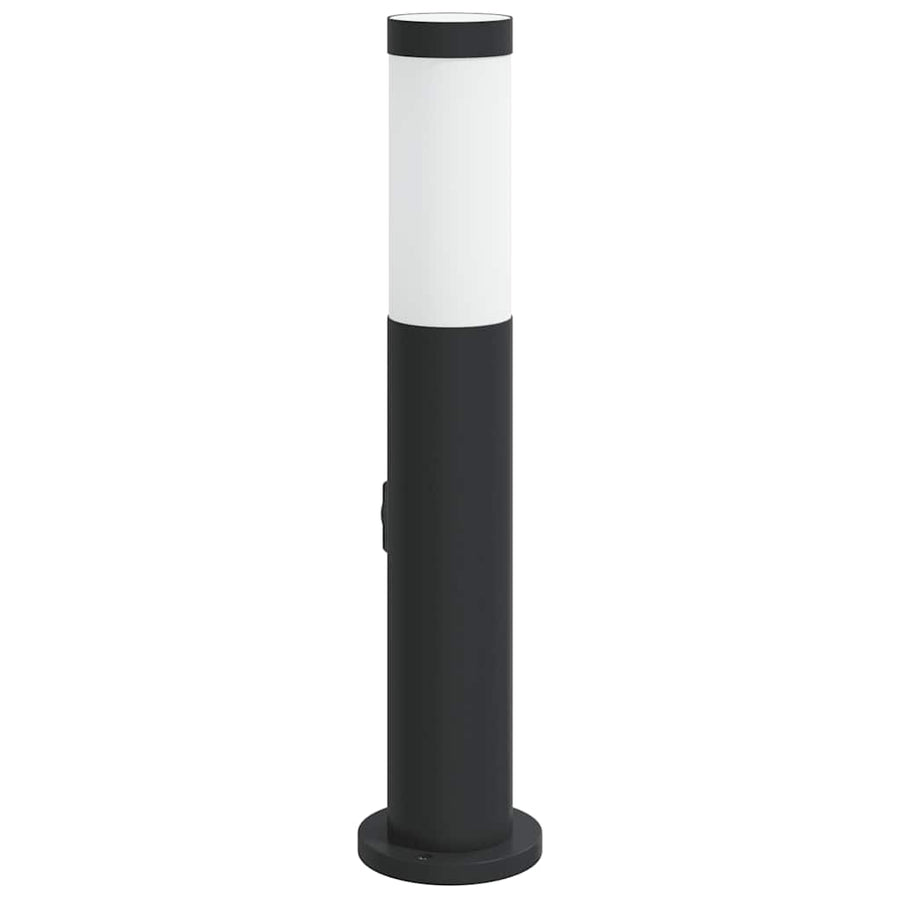 Bolderarmatuur met stopcontact 50 cm RVS IP44