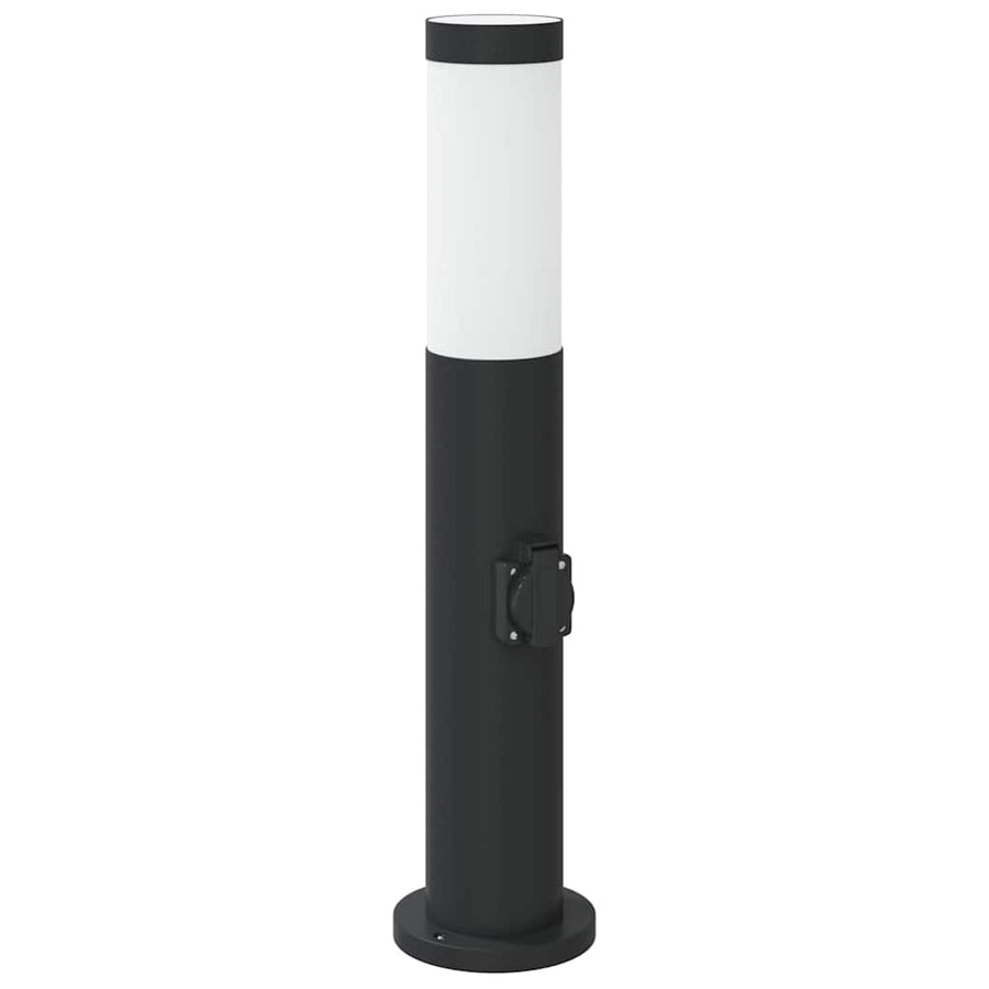 Bolderverlichting met stopcontact 3 stuks 50 cm roestvrij staal IP44